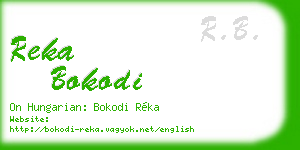 reka bokodi business card