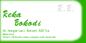 reka bokodi business card
